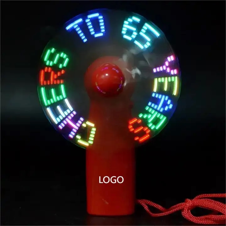 Pre-Programmed Portable LED Fans With Letters 3