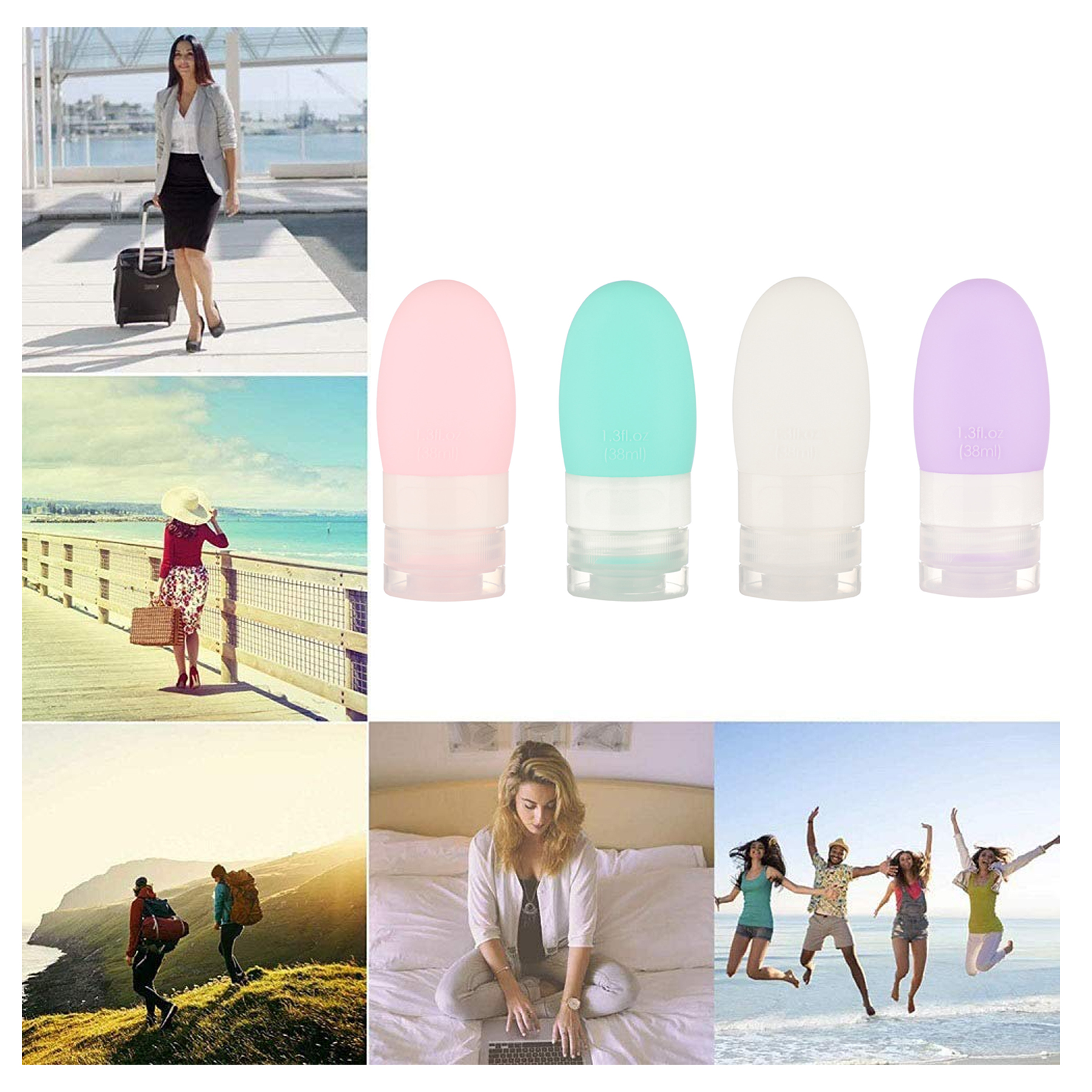 Squeezable Silicone Travel Bottles 2