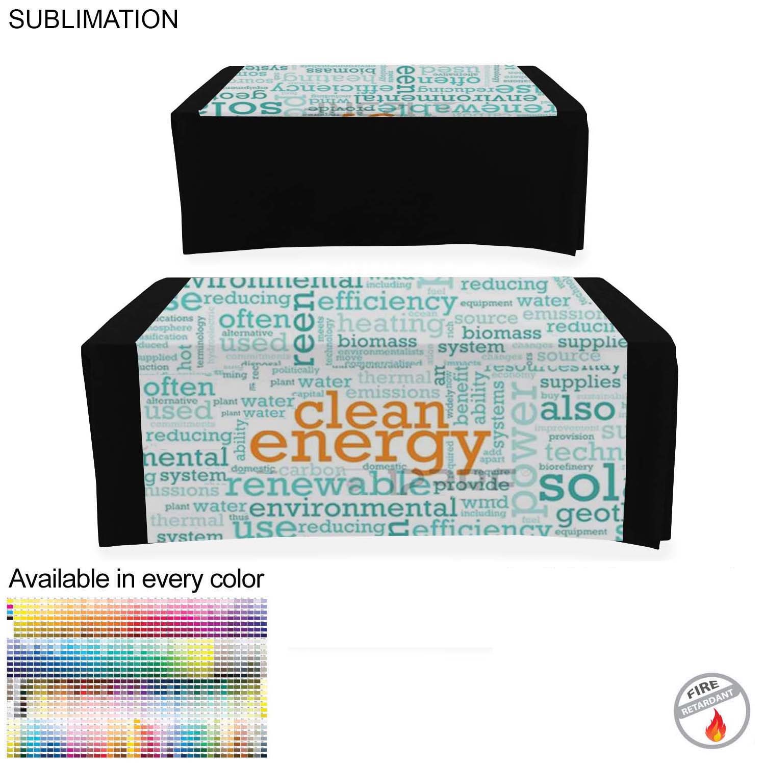 Sublimated Wider Table Runner, 60x60, Covers Front and Top of the table 2