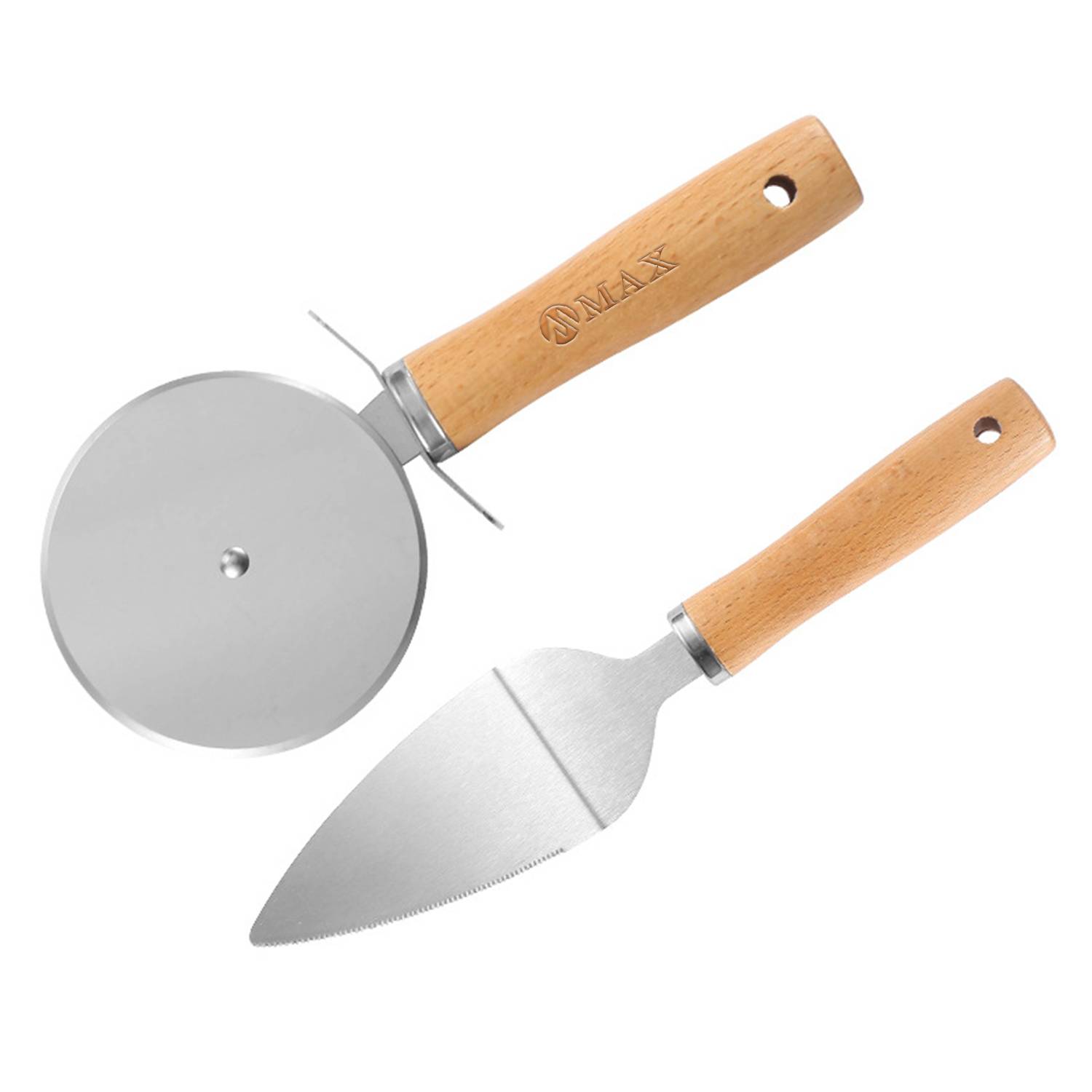 Rolling Stainless Steel Pizza Cutter Spatula Set 11