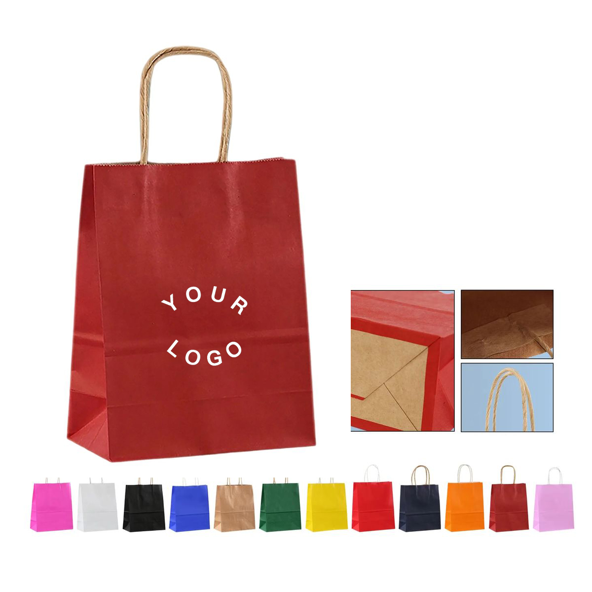 Kraft Paper Tote Bag for Carrying Two Cups 3