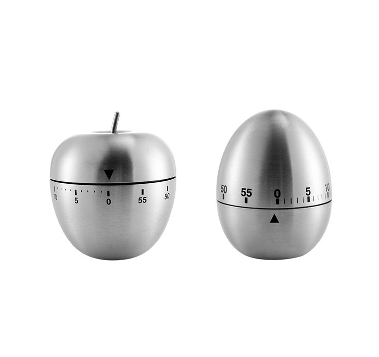Stainless Steel Apple / Egg Shape Timer 2
