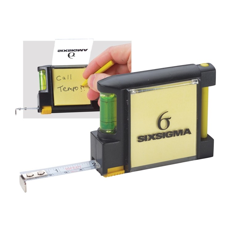 10 Ft. Tape Measure w/ Level, Notepad & Pen (Printed)