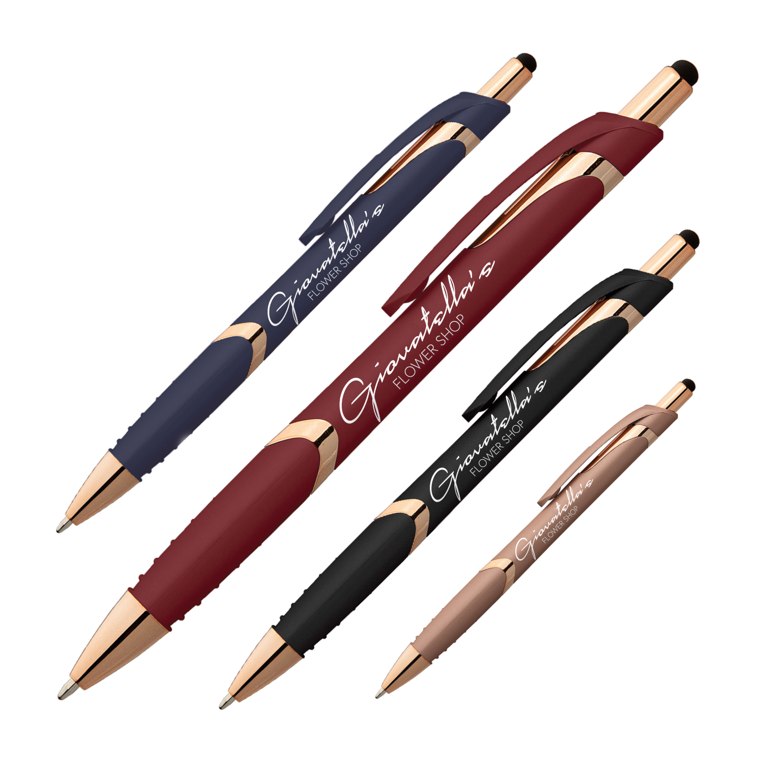 Gemini Softy Rose Gold Plastic Pen (1 Color Imprint) 1