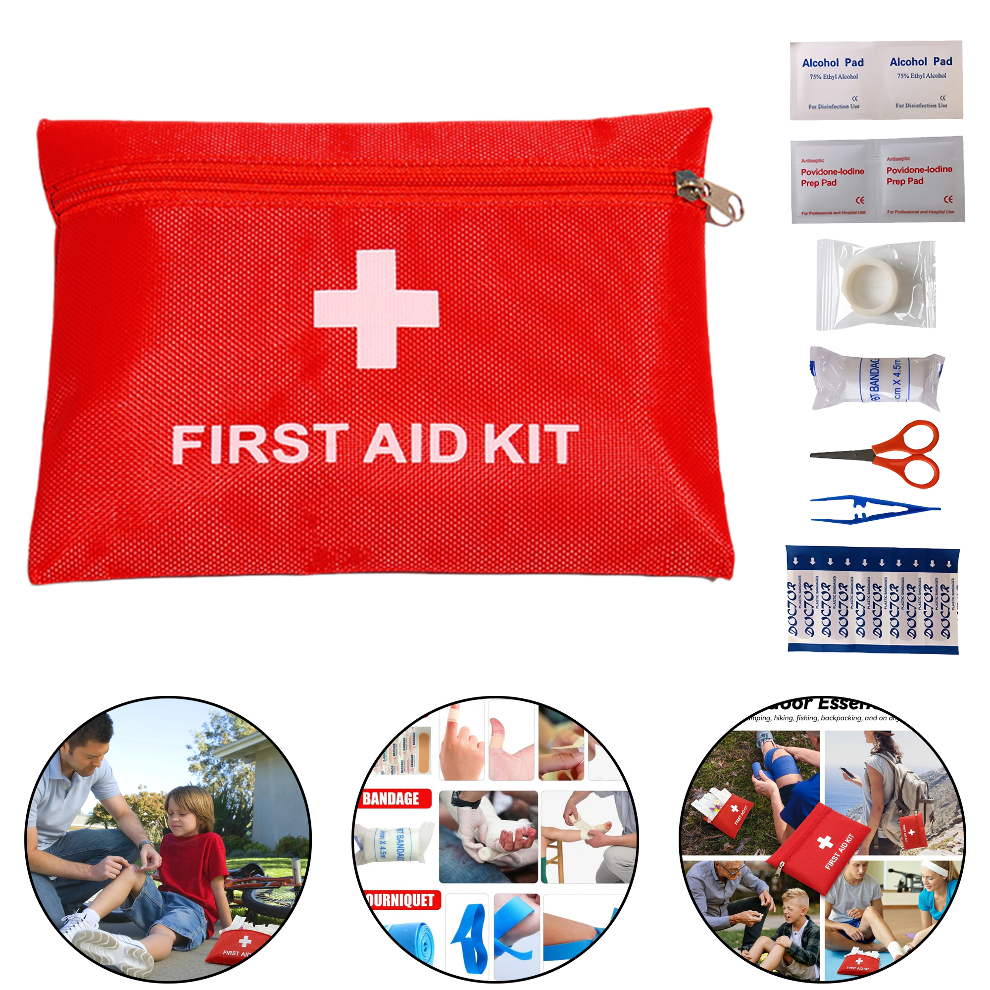 8-Piece First Aid Kit Set - Portable Emergency Medical Rescue Kit for Outdoor Travel Home Use 2