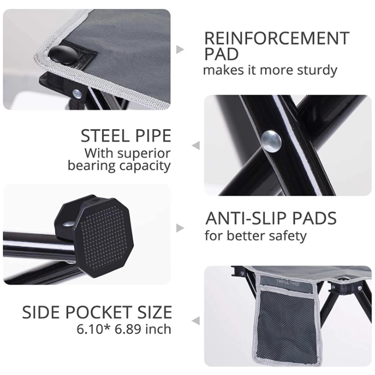 Custom Heavy Duty Outdoor Portable Folding Camping Stool 7