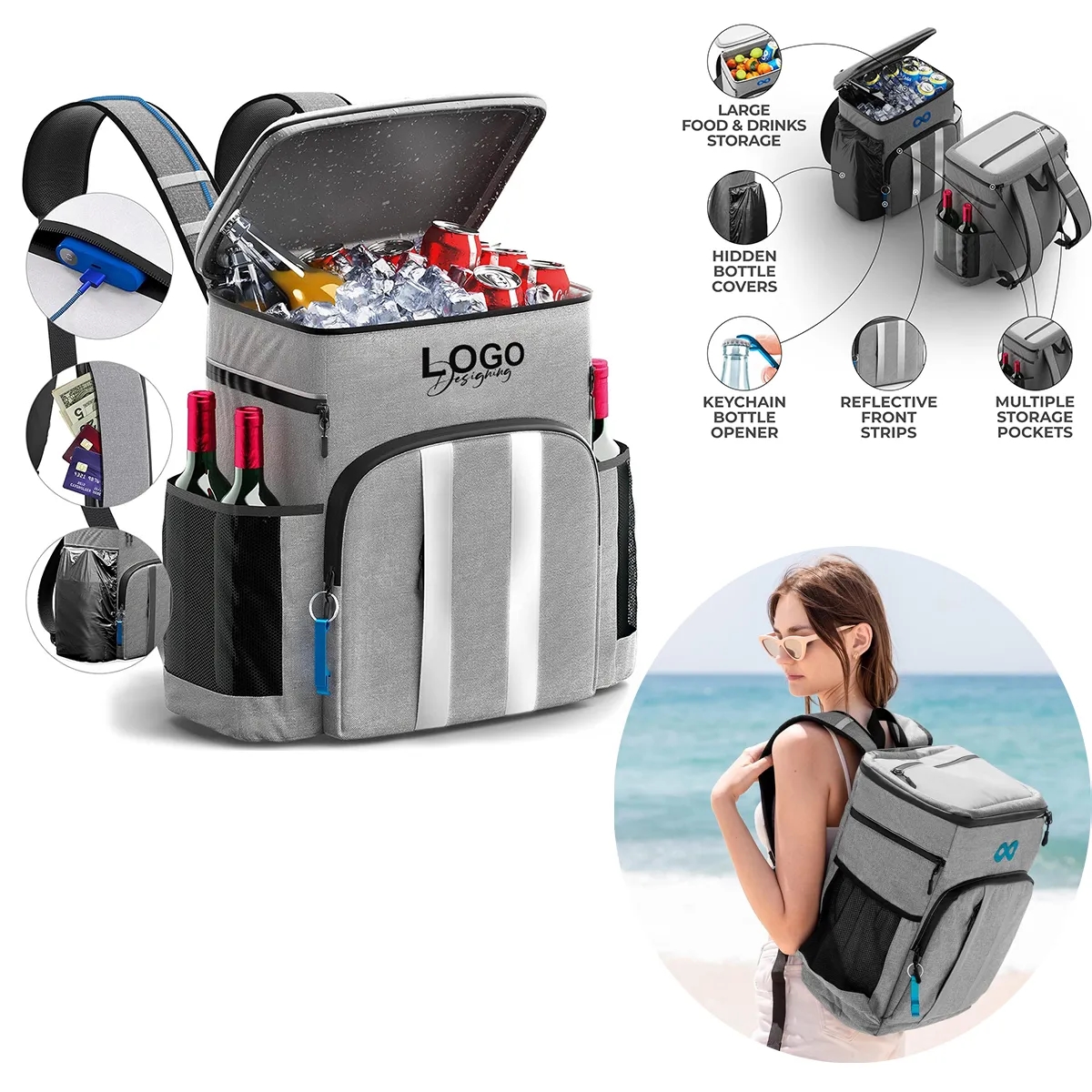 Insulated Leak Proof Cooler Picnic Backpack 2