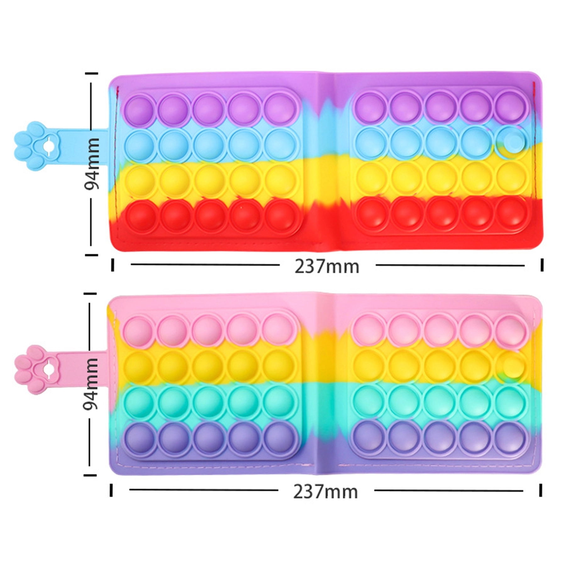 Push Pop Bubble Wallet Fidget Toy 4