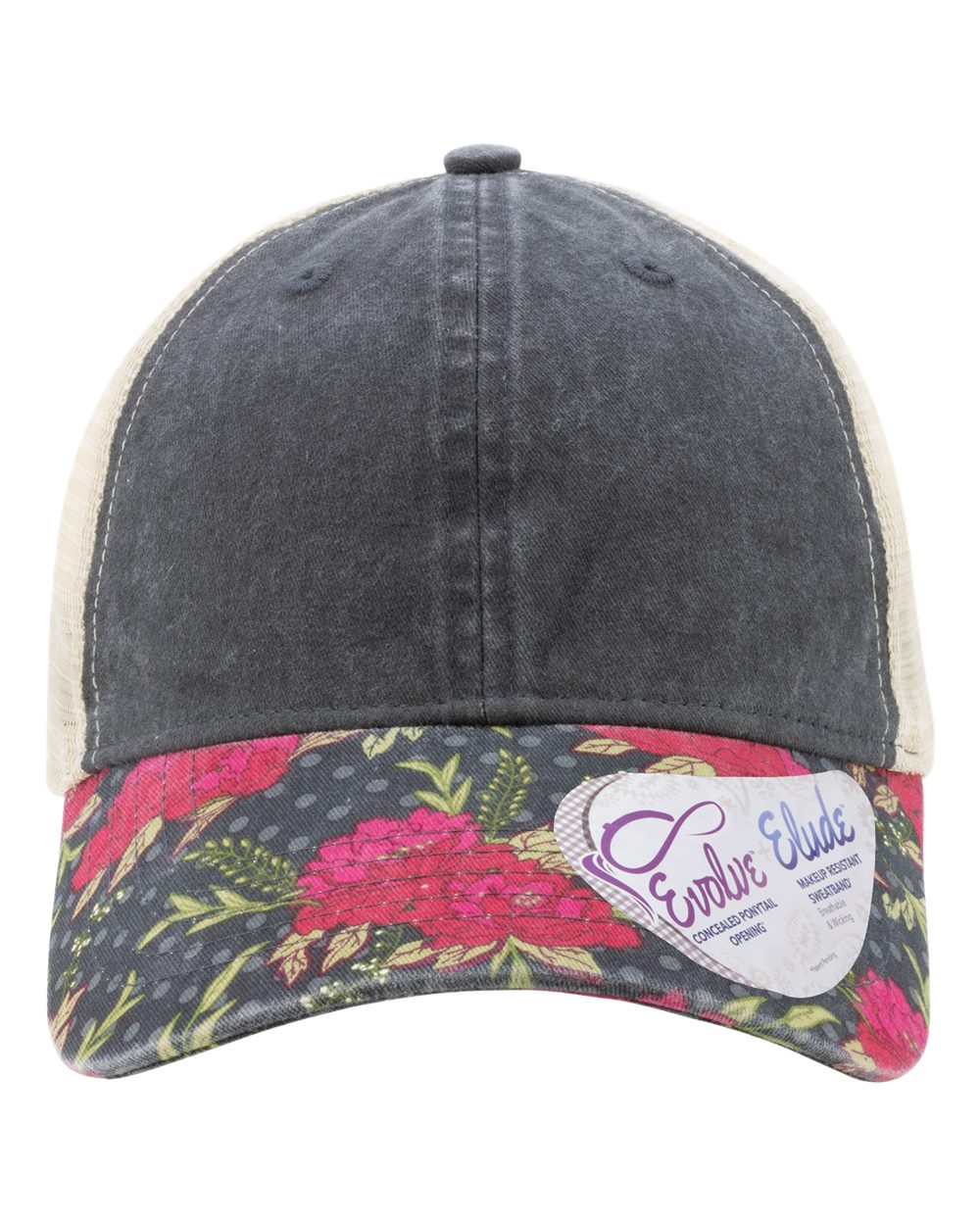 Women's Printed Bill with Mesh Back Cap - JANET 4