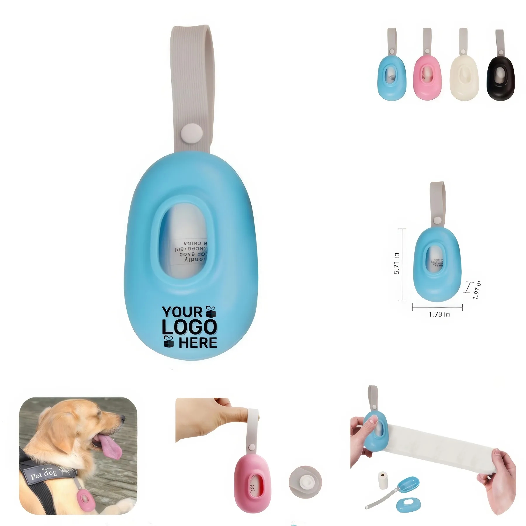Portable Silicone Doggy Poop Bag Case 2