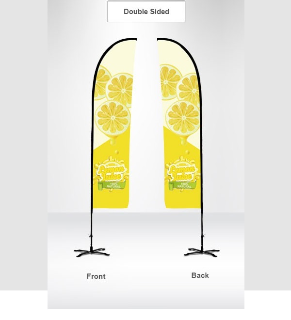 11ft Custom FEATHER FLAG Double Sided -Straight- PACKAGE "E" 3