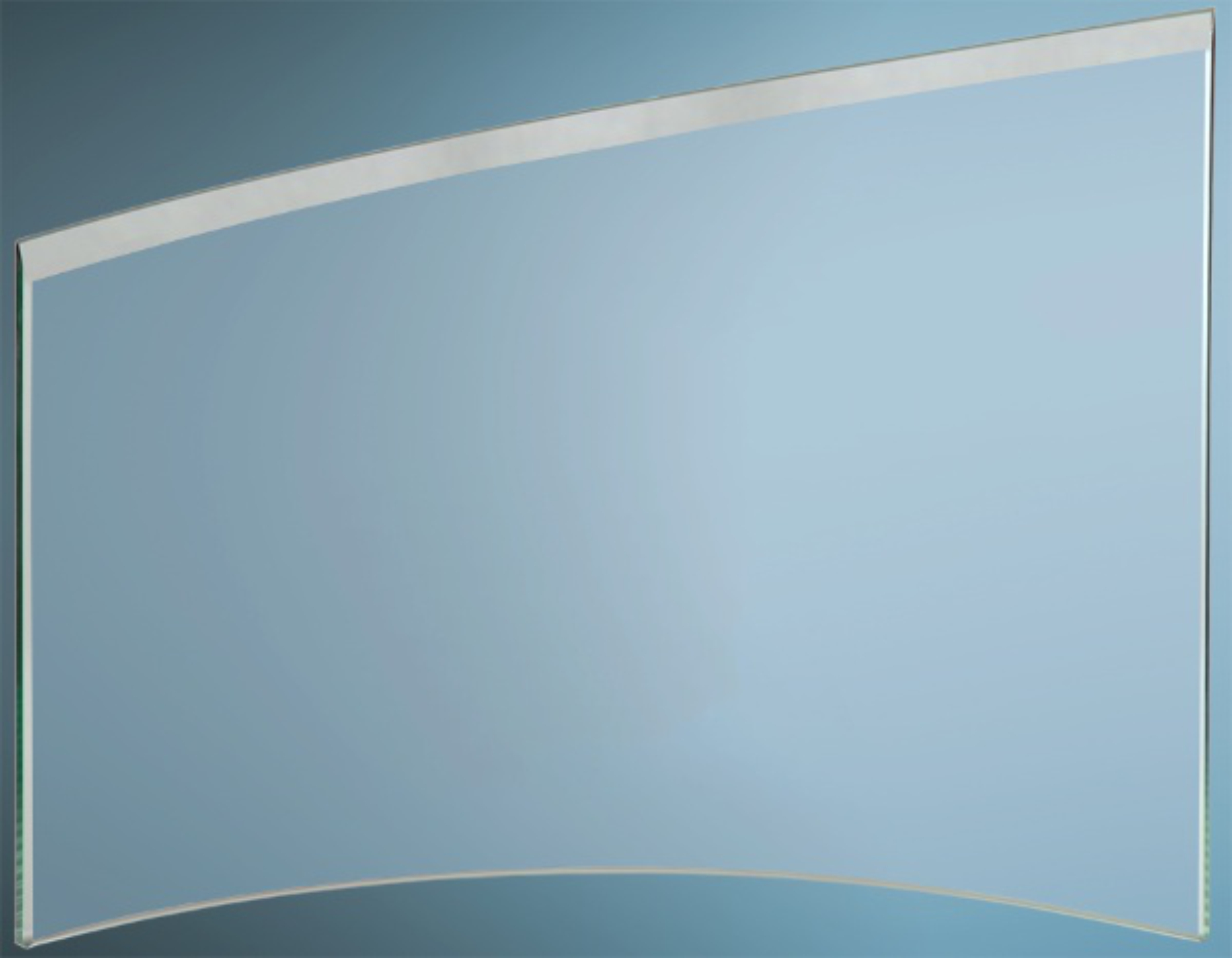 11" x 8 7/8" x 1/4" Jade Slanted Glass Crescent Award 3