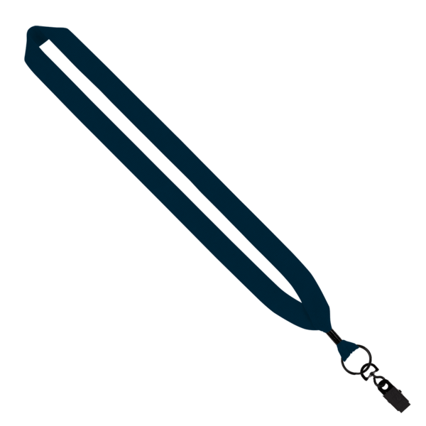 1" Cotton Lanyard with Metal Crimp & Metal Bulldog Clip 23