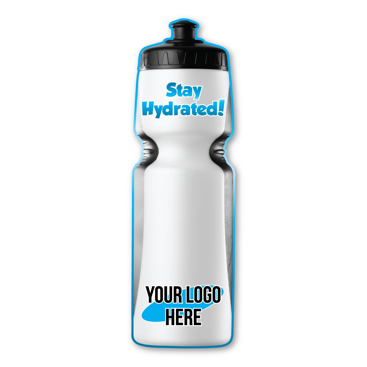 Water Bottle Magnet - 3" x 9.5" - 20 mil