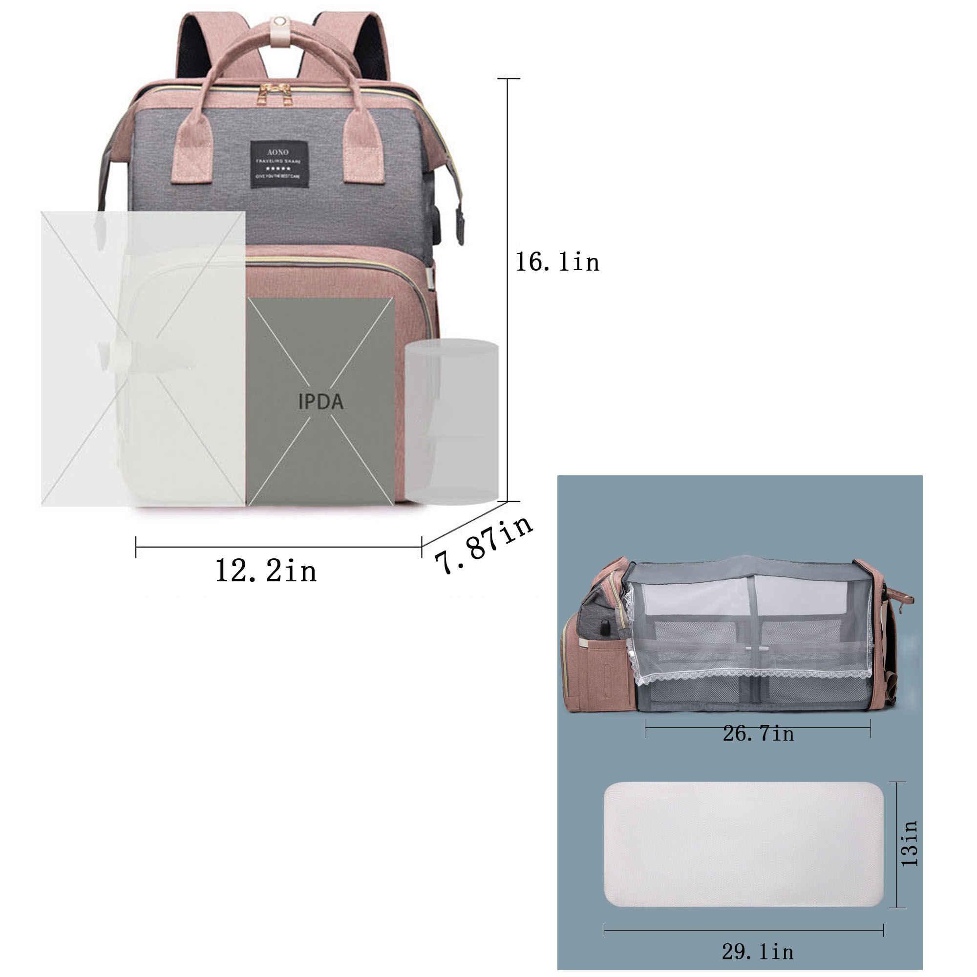 Nylon Ultra Light Baby Backpack ?C Spacious And Portable 2