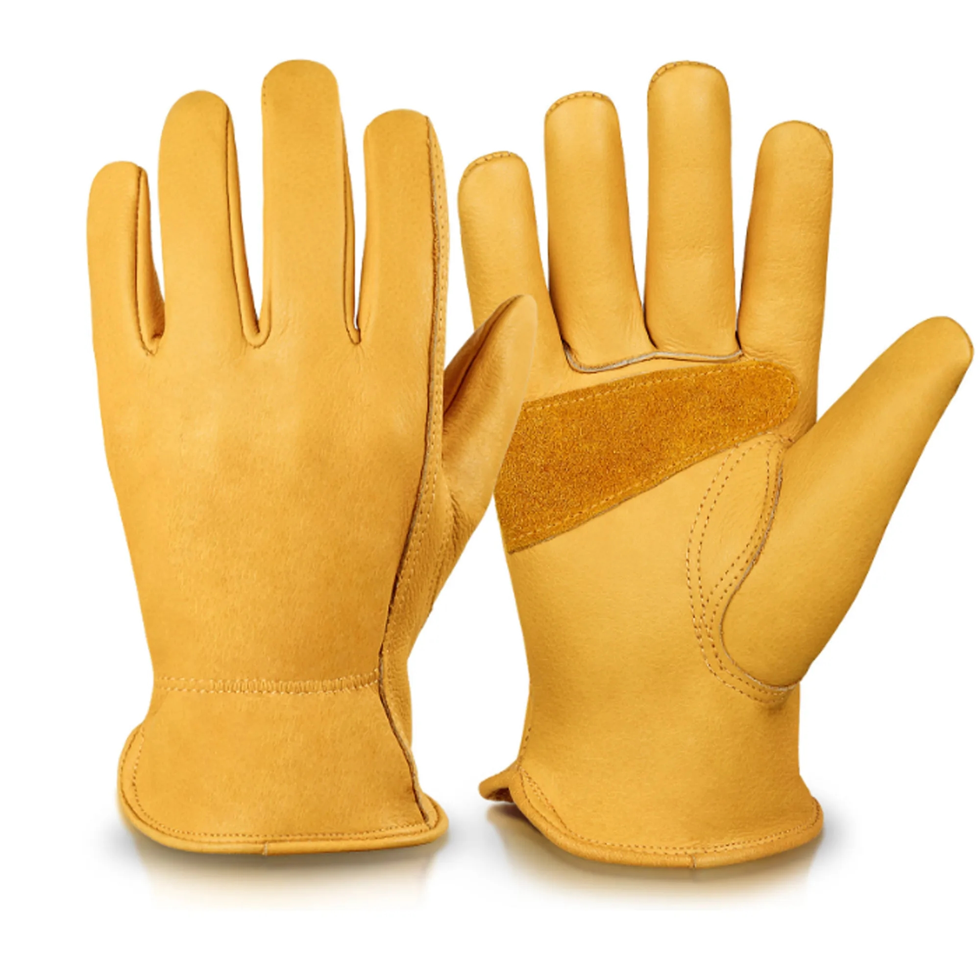 MOQ20 BC Grade Cowhide Leather Work Gloves 3