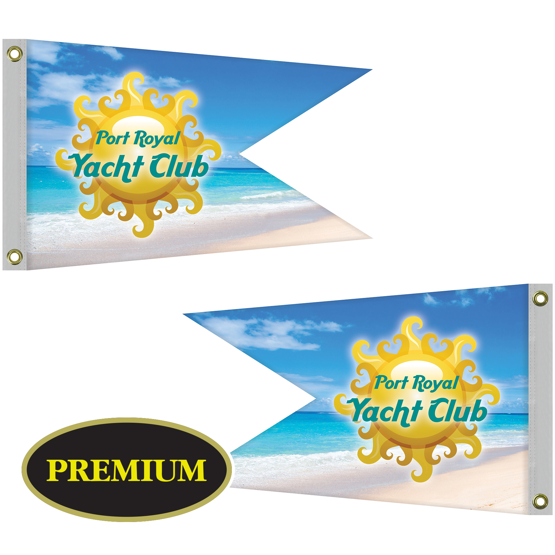 Double Sided Knitted Polyester Swallowtail Boat Flag (24"x36") 9