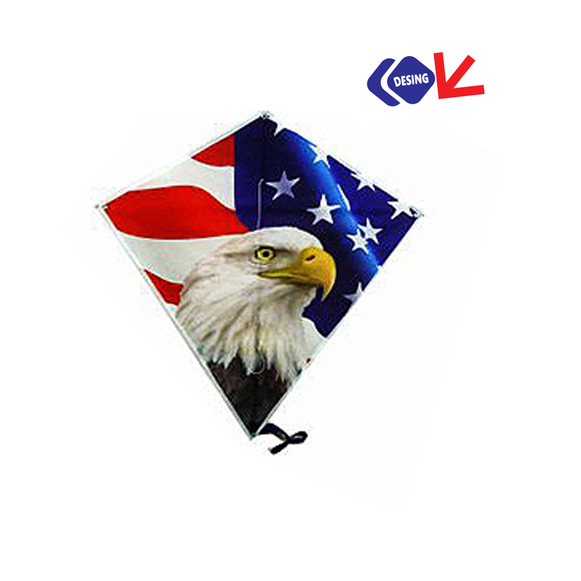 Full Color Polyester Diamond Kite With Long Tail for Outdoor Games 3