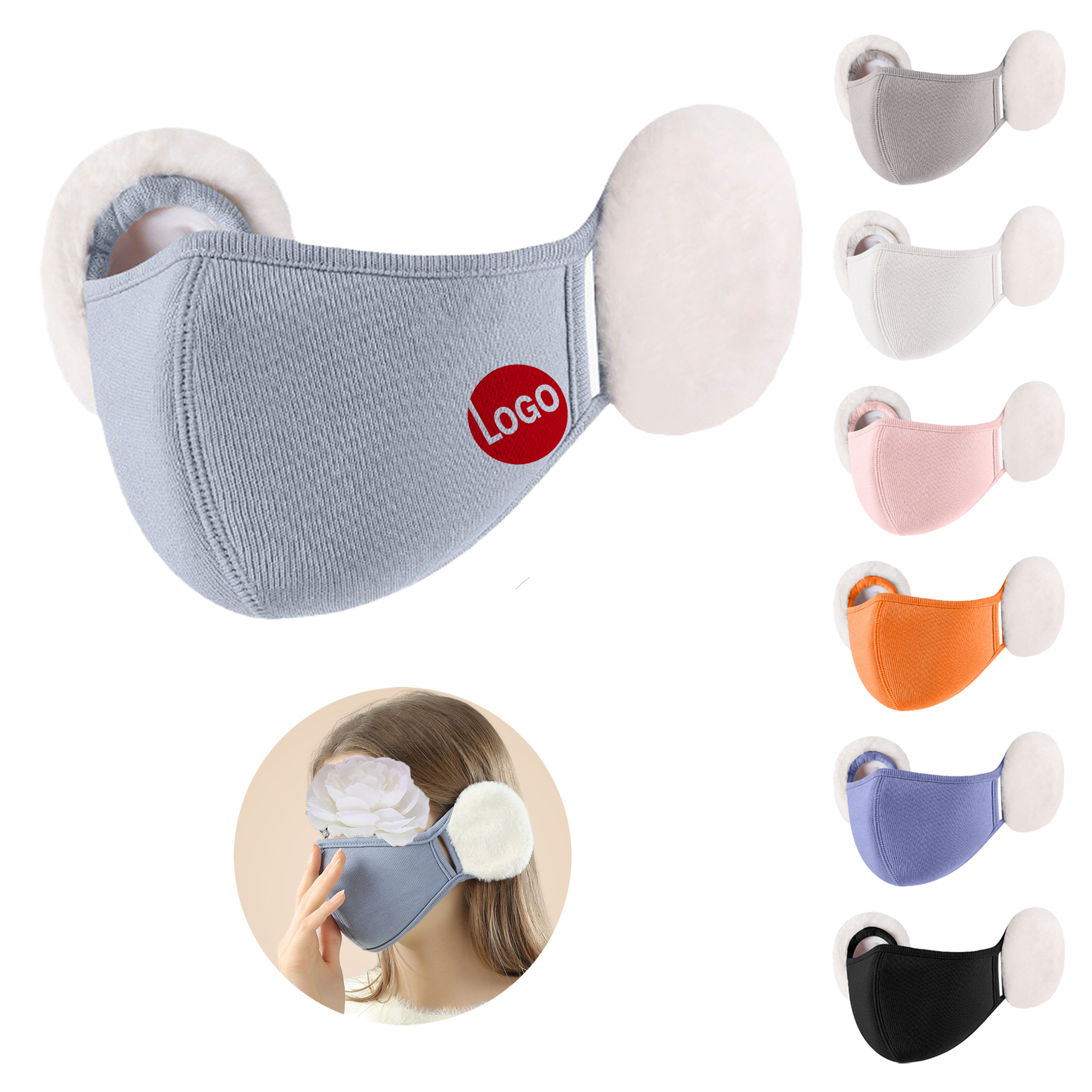 Fleece-Lined Cotton Mask with Windproof Ear Covers 5