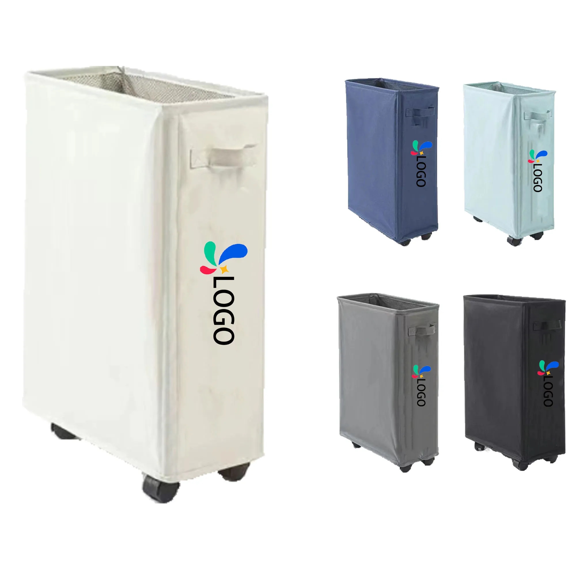 Rolling Slim Laundry Basket