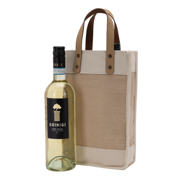 Sonoma Cotton Jute Wine Cooler Bag 2