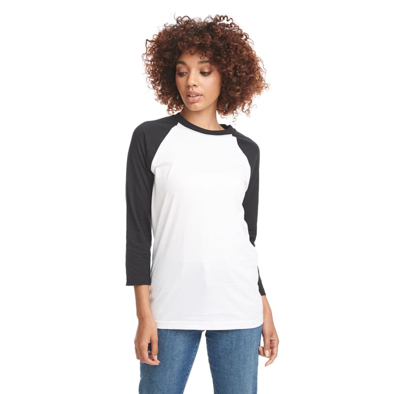 Next Level Apparel Unisex CVC 3/4 Sleeve Raglan Baseball T-Shirt 4