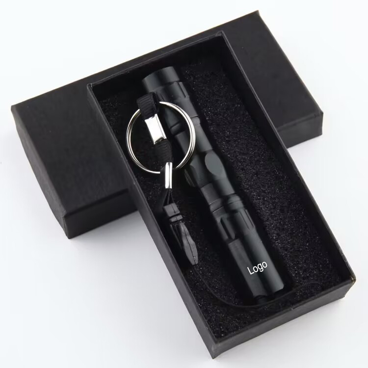 Mini LED Metal Flashlight With Battery 3
