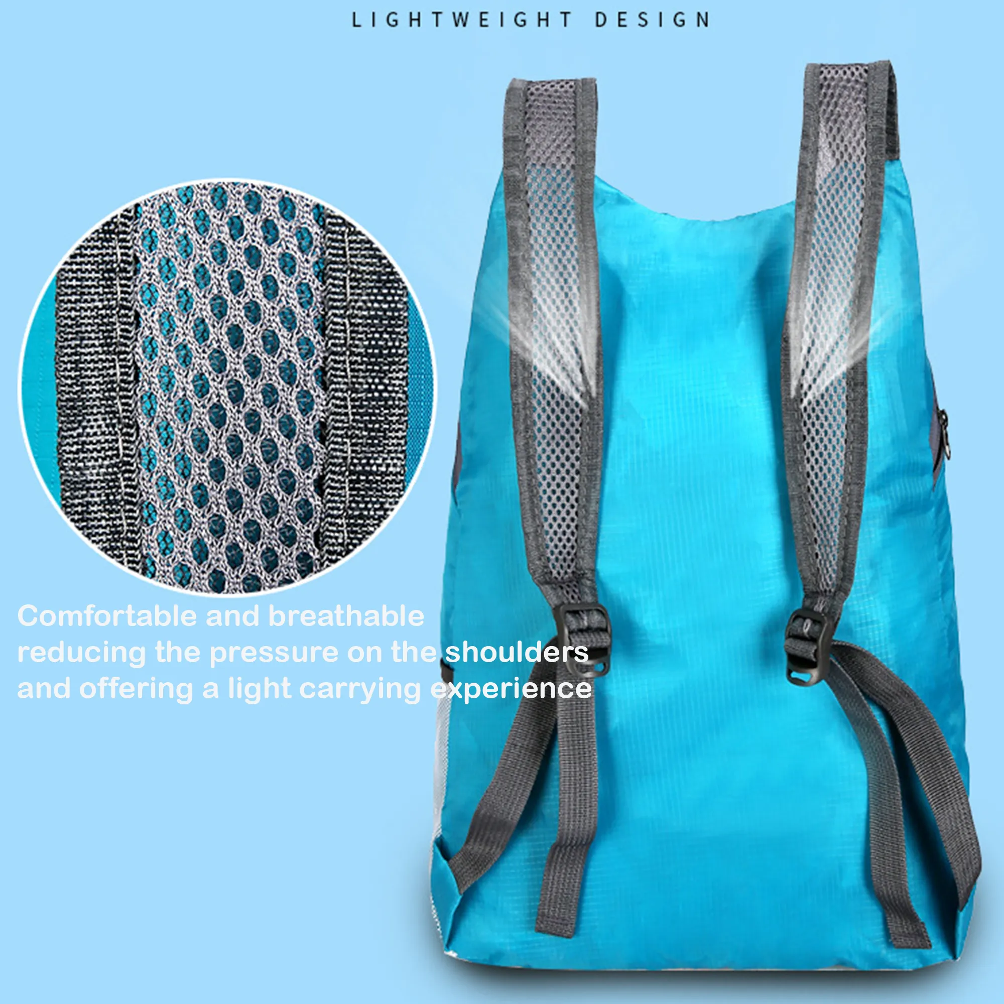 Lightweight Backpack Foldable Suitable for Camping Travel 2