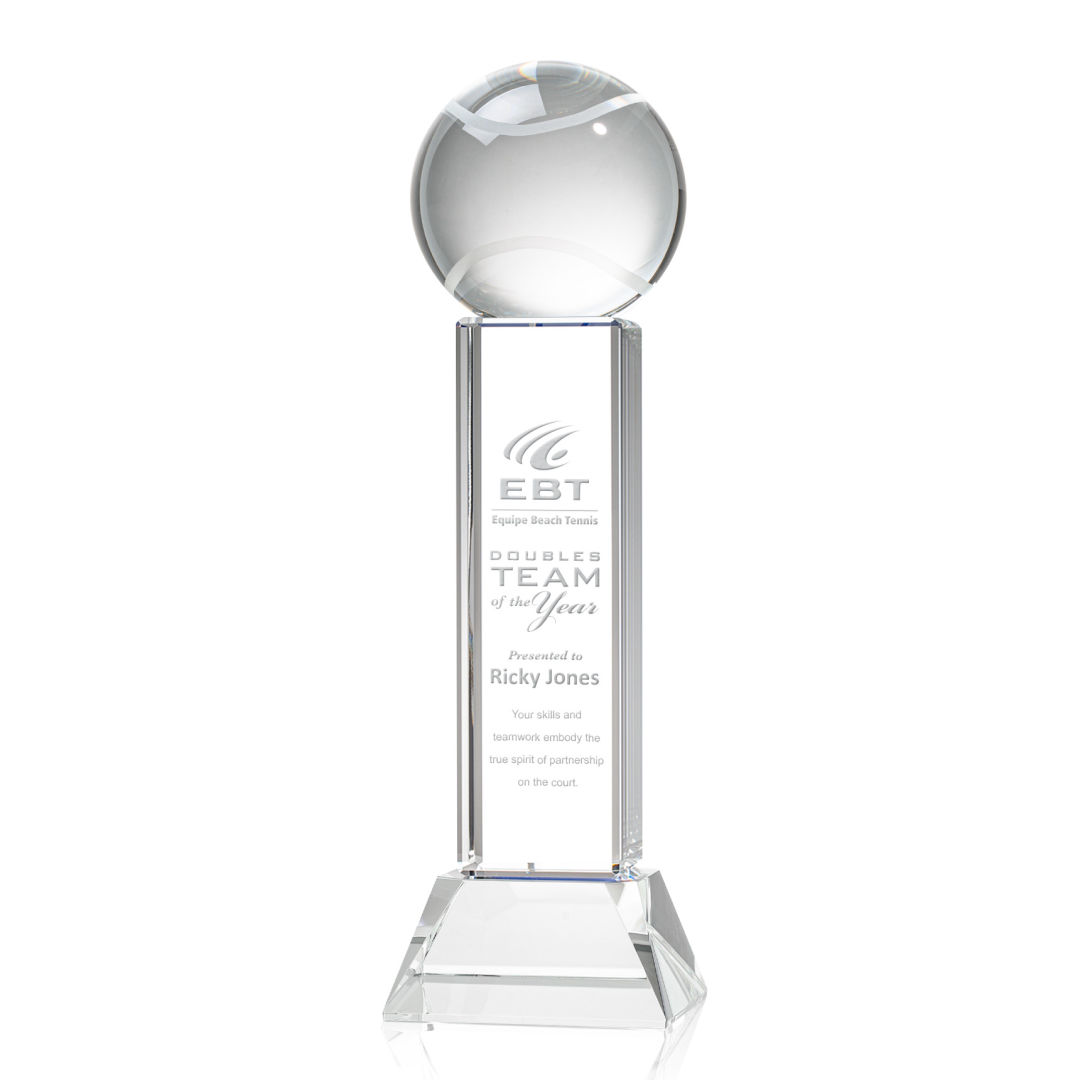 Tennis Ball Award on Stowe Base - Clear 6