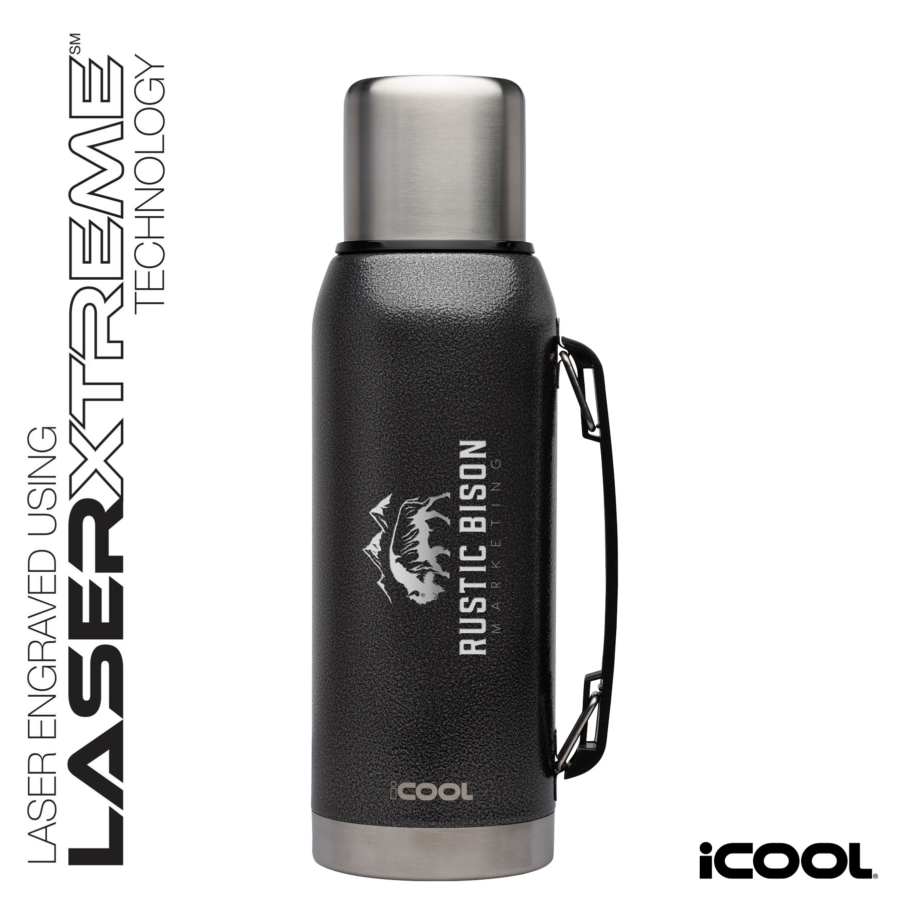 iCOOL® Silverton 34 oz. Double Wall, Stainless Steel Water Bottle 9