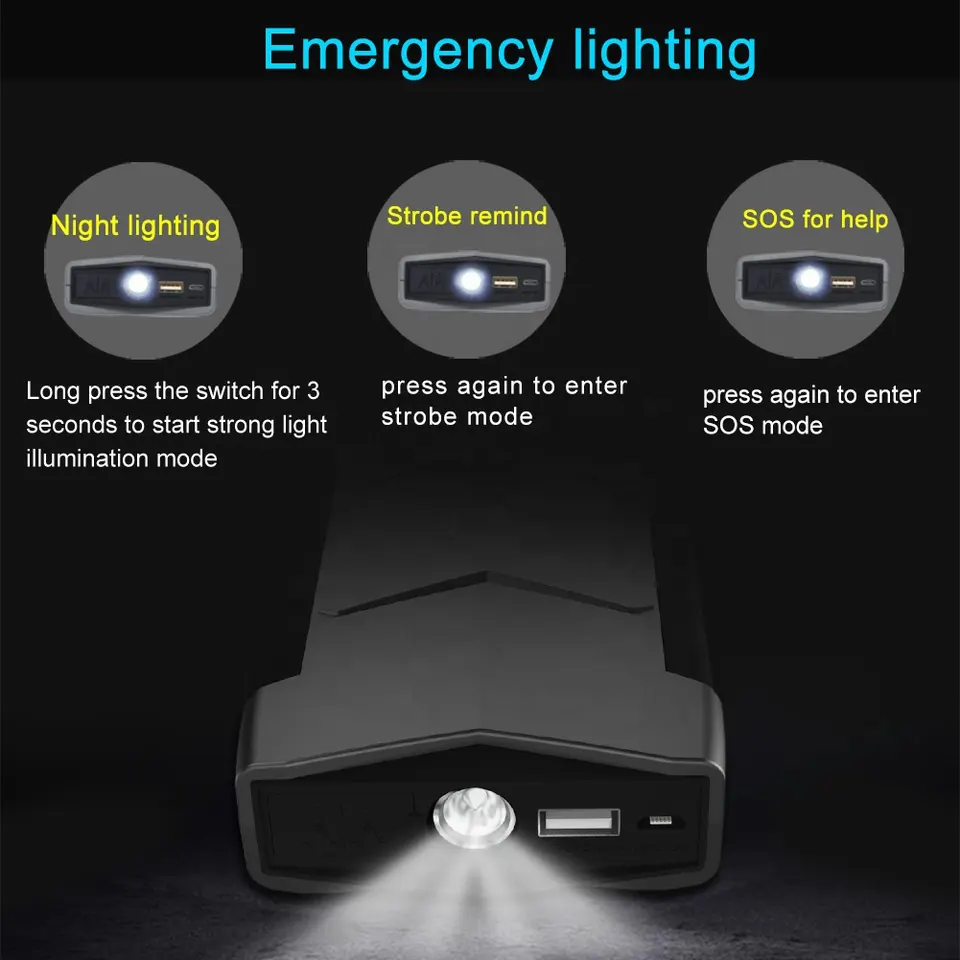 12000mAh Portable Car Jump Starter 6