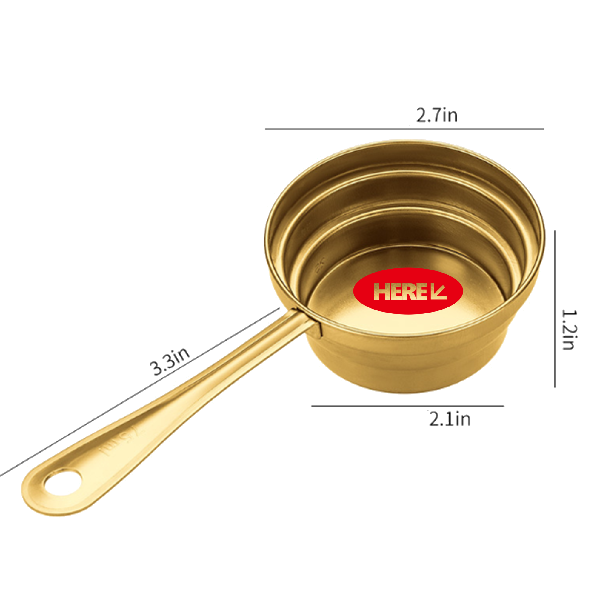 Stainless steel third grade measuring spoon 6