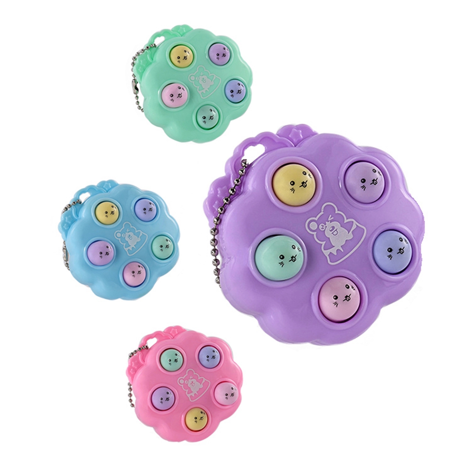 Colorful Push Pop Bubble Keychain Toy Pendant 7