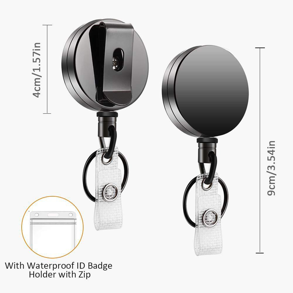 Heavy Duty Metal Retractable Badge Holder Reel 2