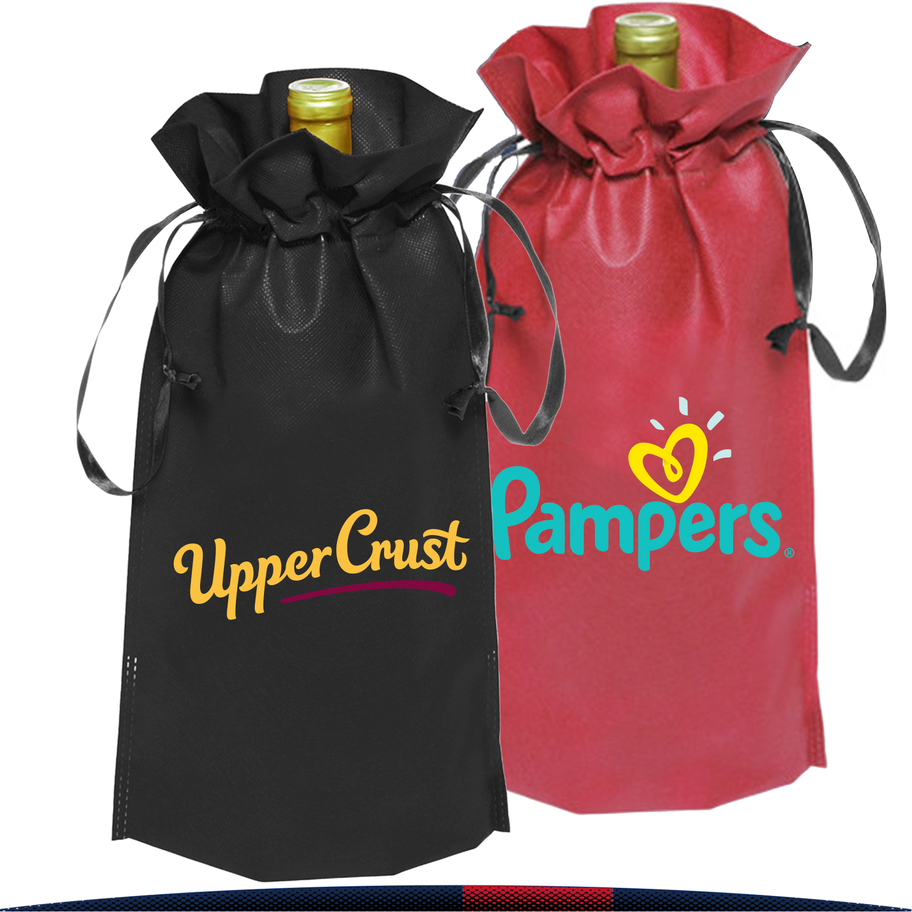 Oriver Wine Bottle Drawstring Bag 2