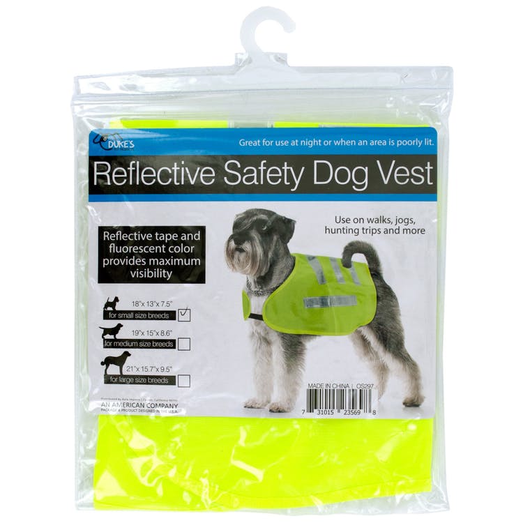 Reflective Dog Safety Vest - Neon Yellow 5 Strips Nylon 2