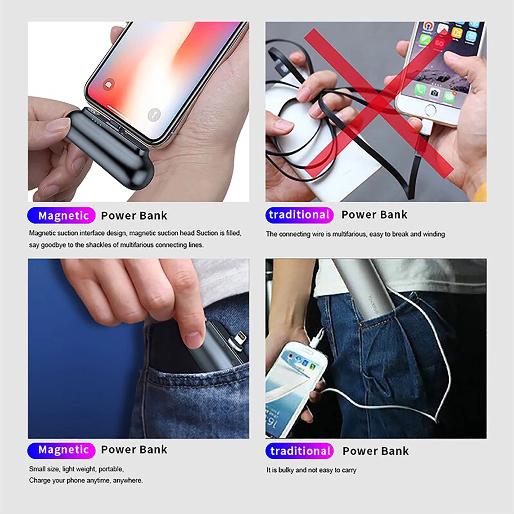 2600Mah Mini Magnetic Charger Power Bank 2