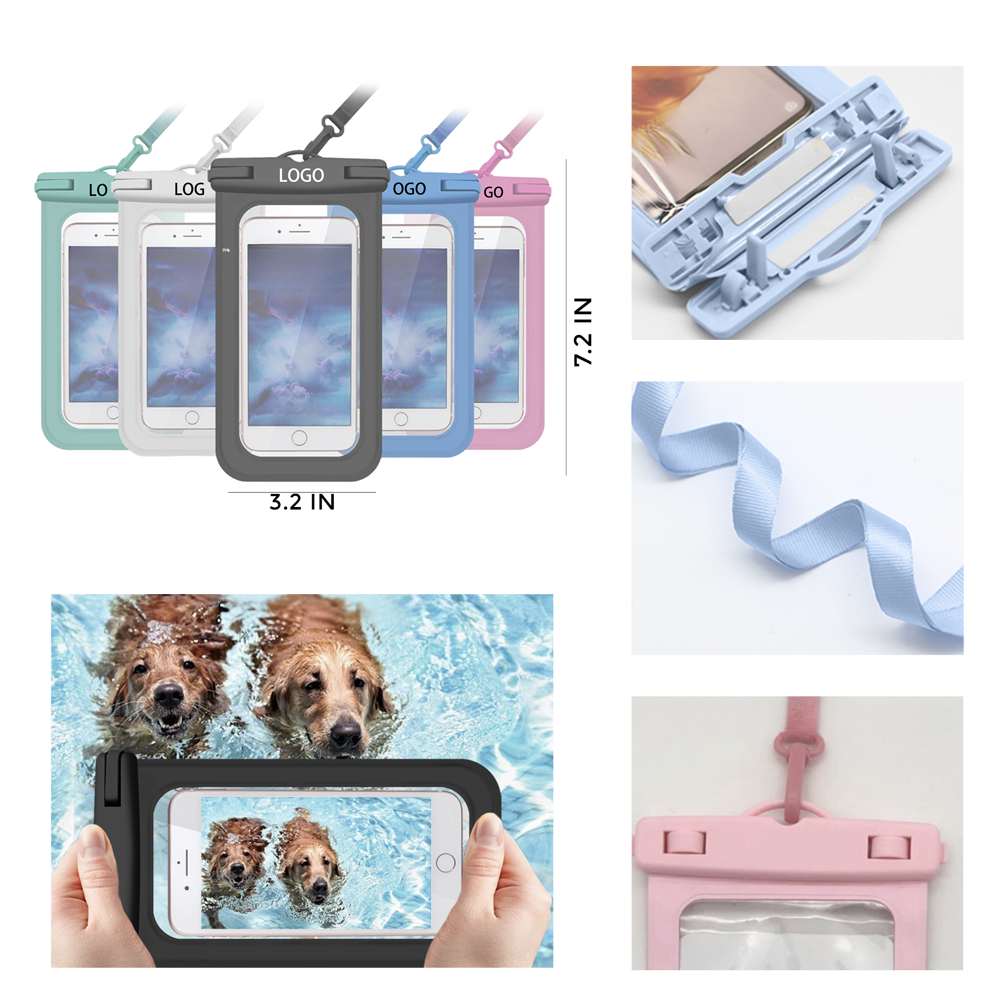 MOQ 10 PCS Durable Mobile Phone Waterproof Bag 2