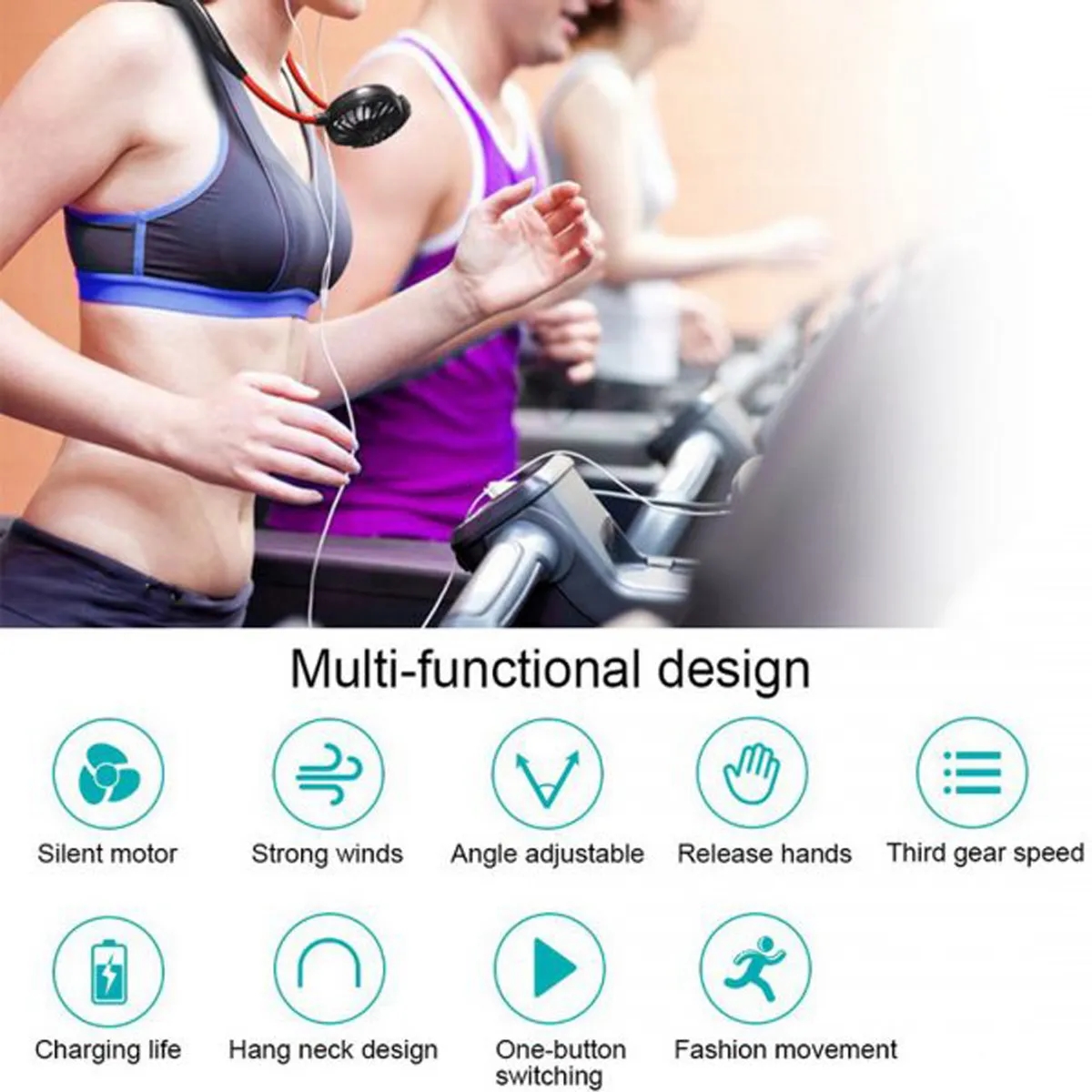 Hand Free Portable Neck Sports Fan 3