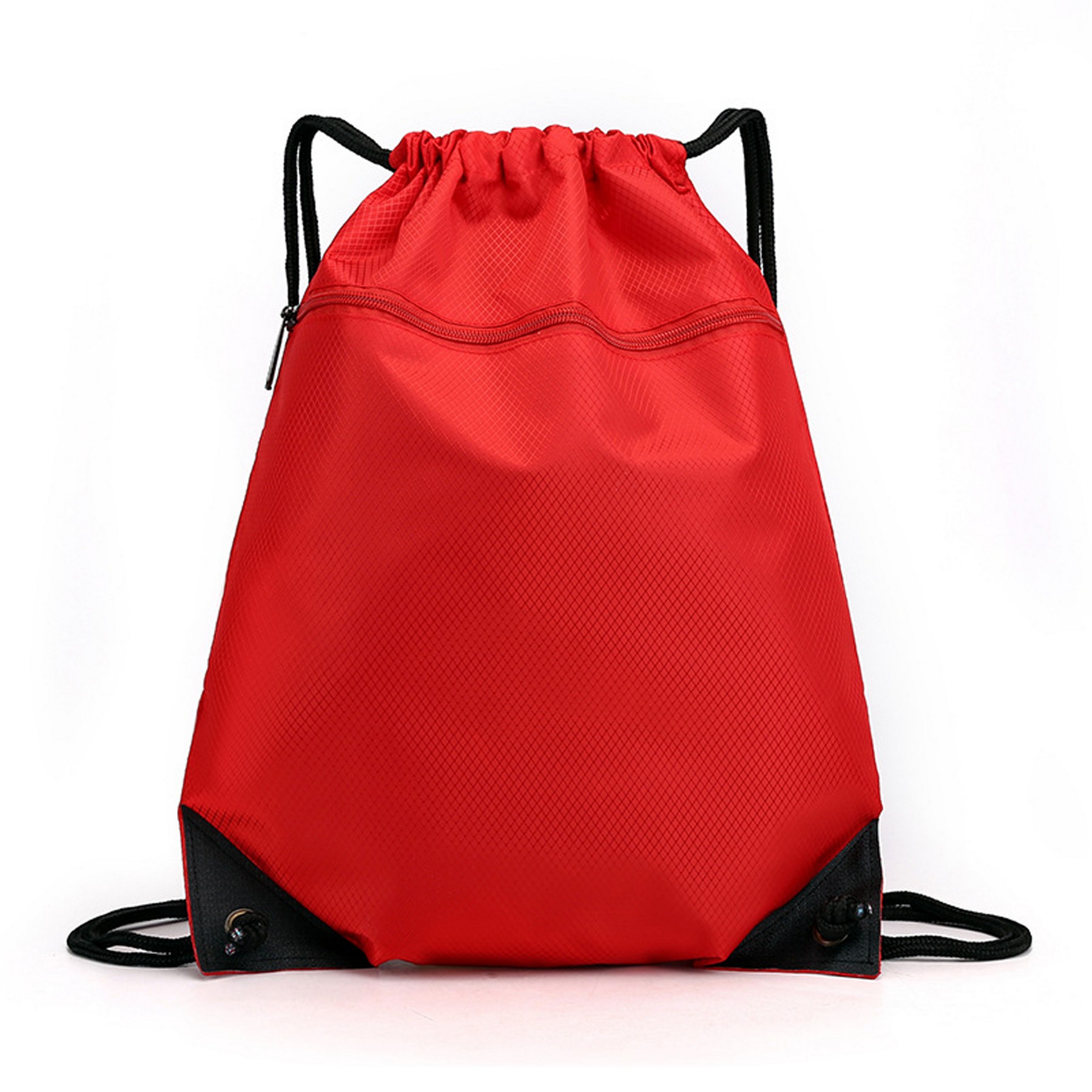 Drawstring Backpack With Zippper Pocket 10