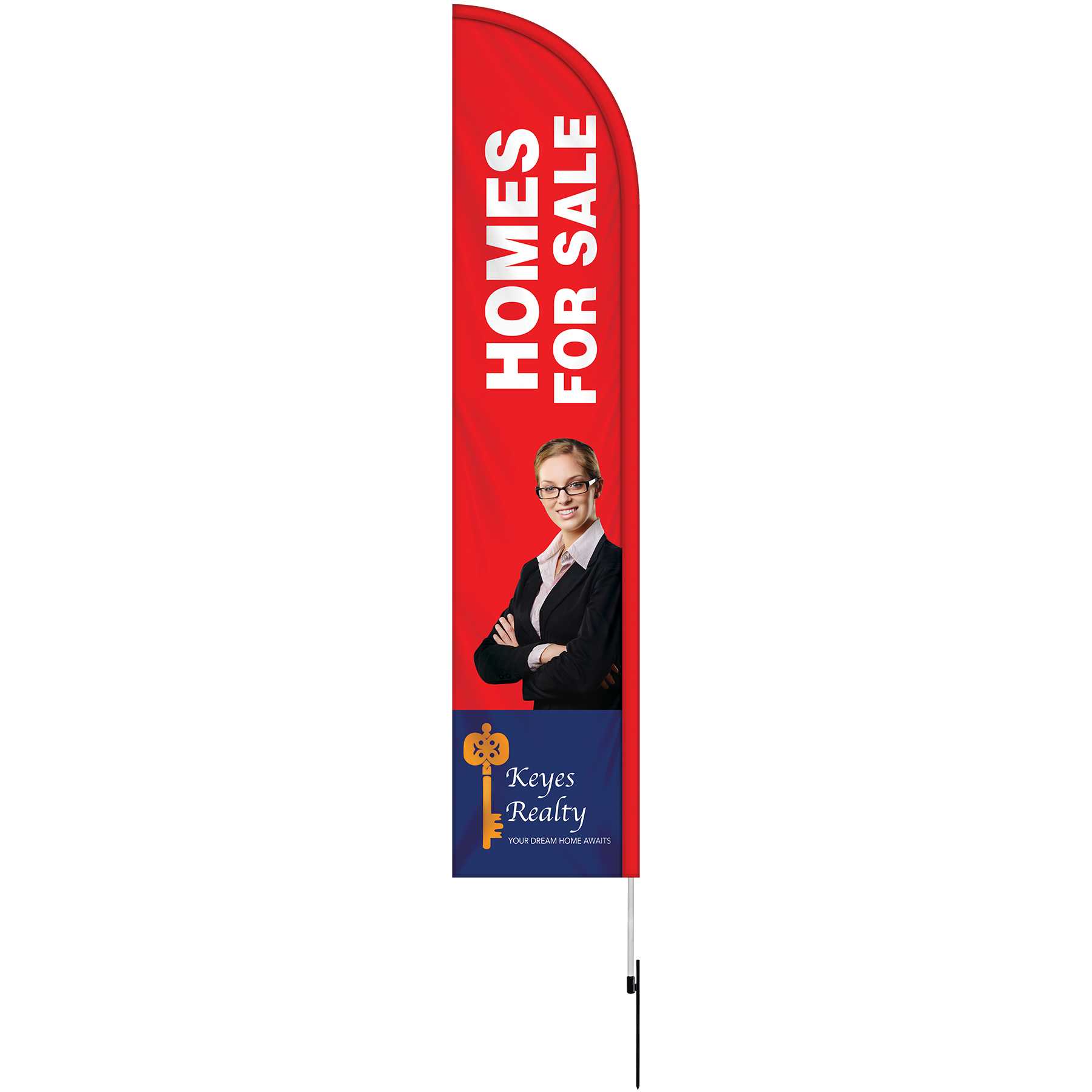 10' Double Sided Portable Half Drop Banner w/ Hardware Set 4