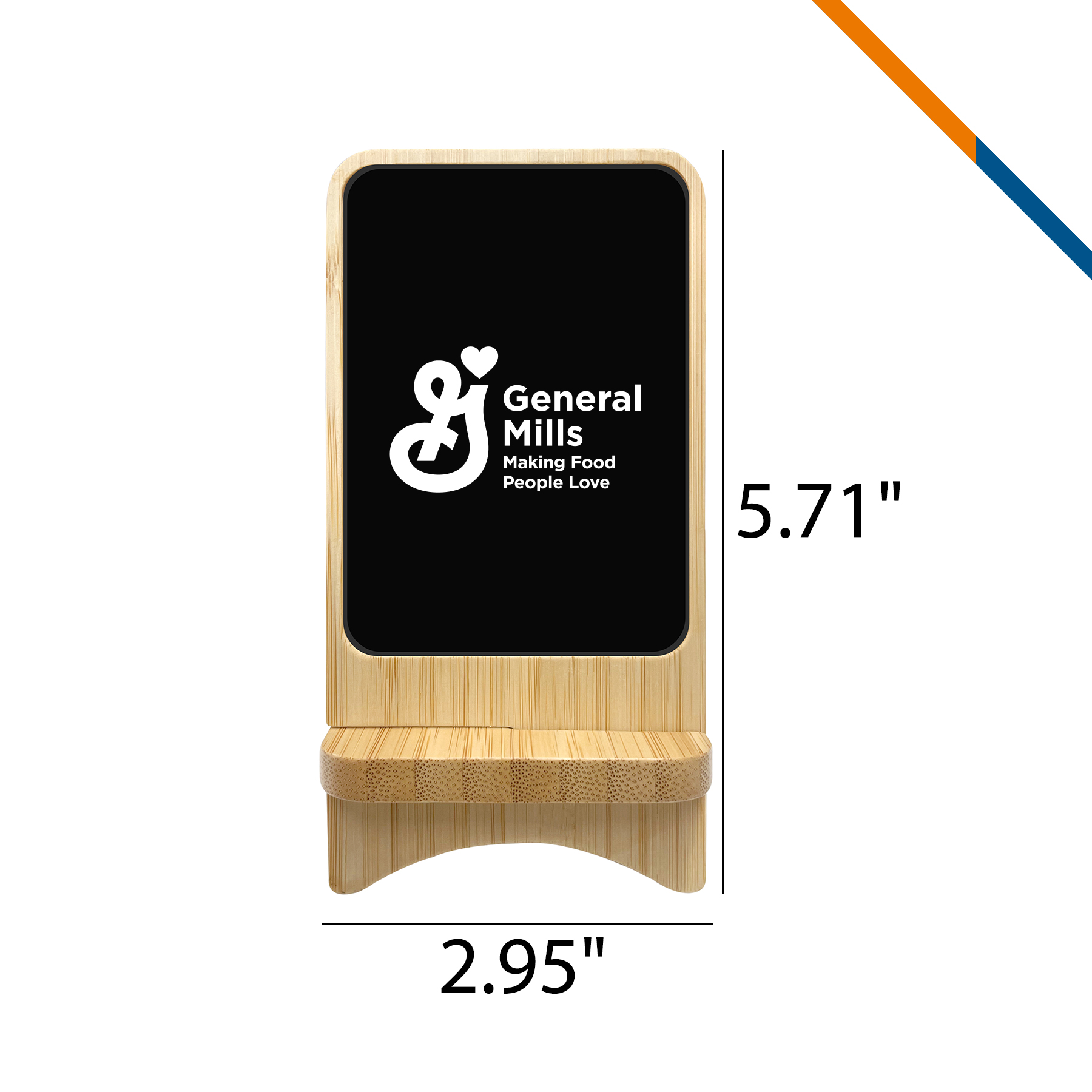 Zort 15W Light up Bamboo Wireless Fast Charger Stand 1