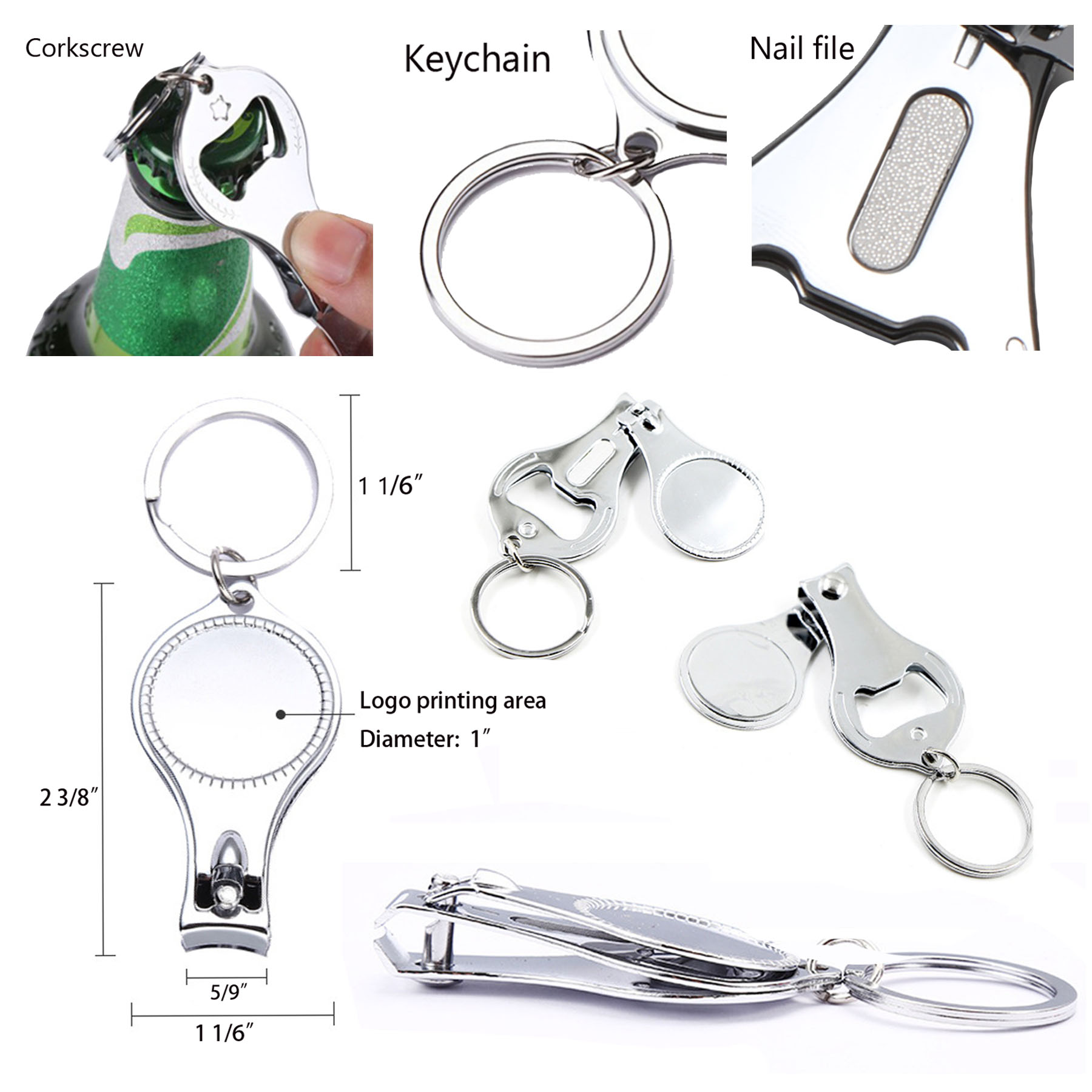 Advertising Gift Custom Nail Clipper And Bottle Opener Integrated 1