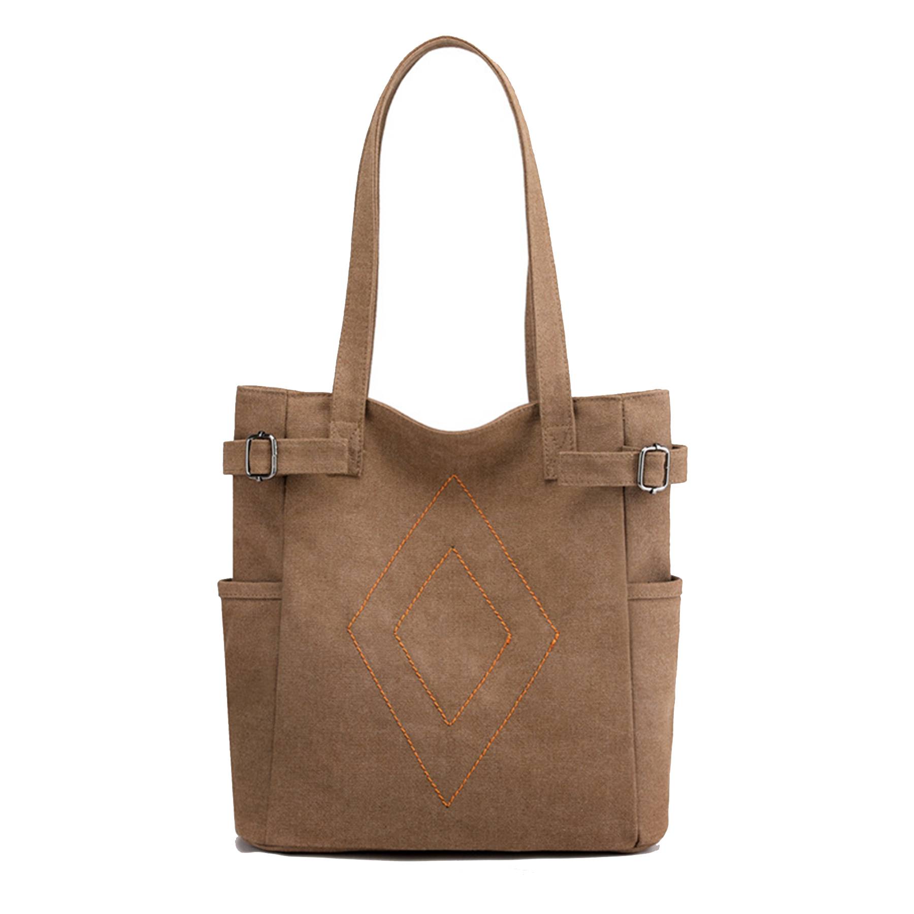 Large Capacity Canvas Shoulder Tote Bag for women, custom tote bag with logo imprint 3