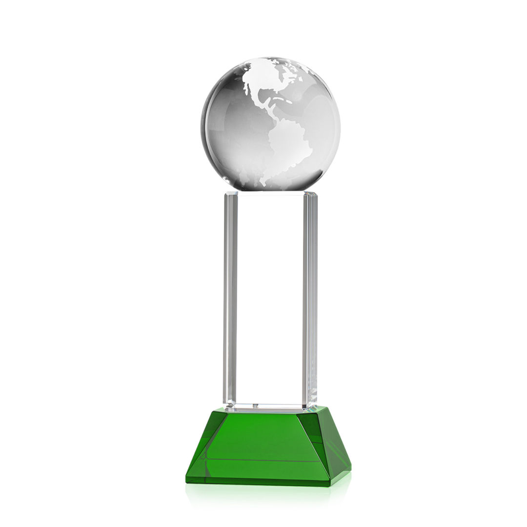 Globe Award on Stowe Base - Green 5