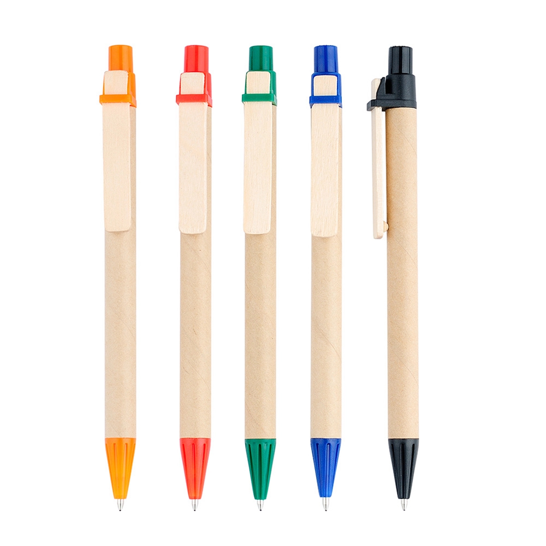 Eco-Friendly Kraft Paper Ballpoint Pen with Bamboo Clip 4