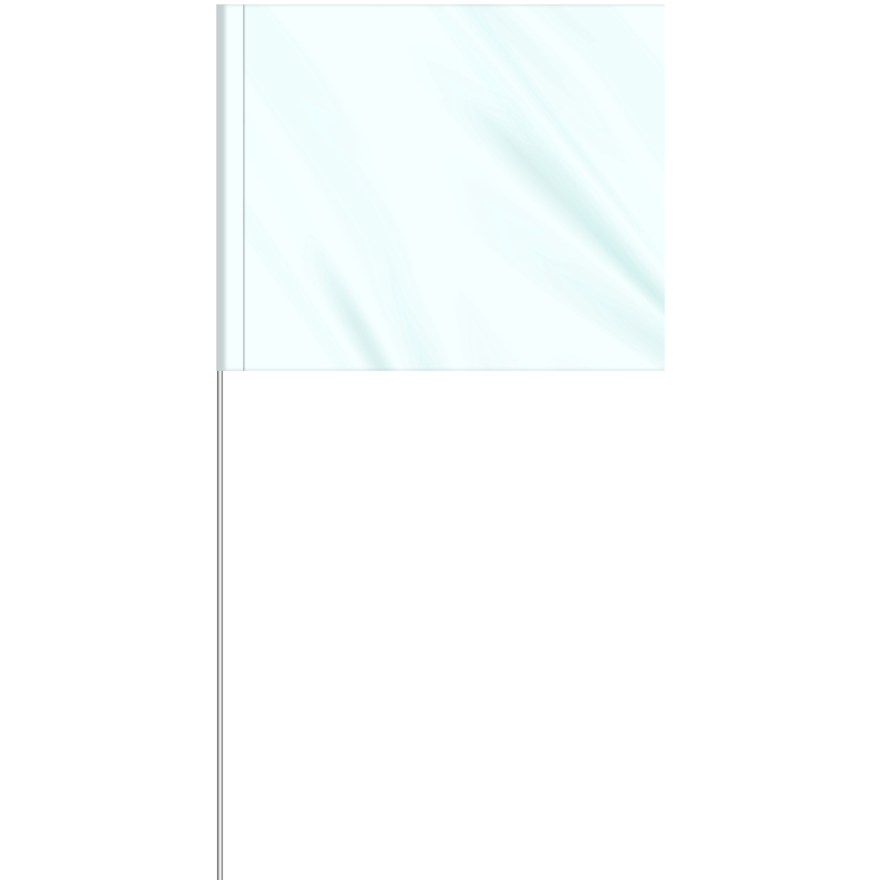 1-Color 5" x 6" Custom Vinyl Marking Flag w/ 27" Plastic Staff 26