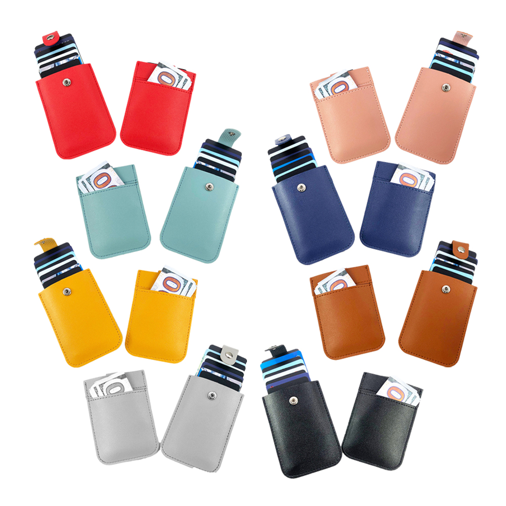 Slim PU Layered Pull-Tab Card Wallet 3