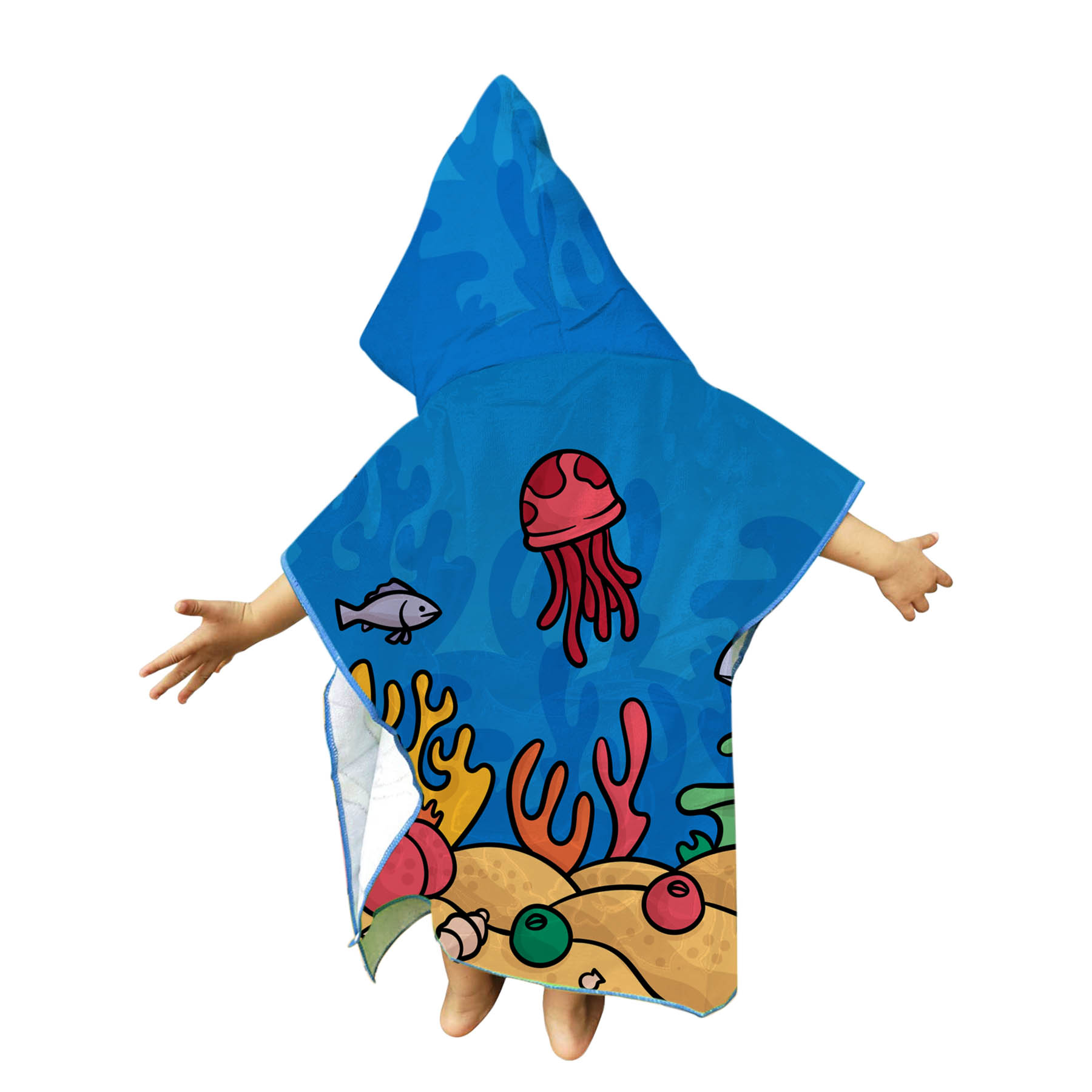 Free Shipping Full Color 250gsm Microfiber Children Hooded Towel - 24 x 48 4