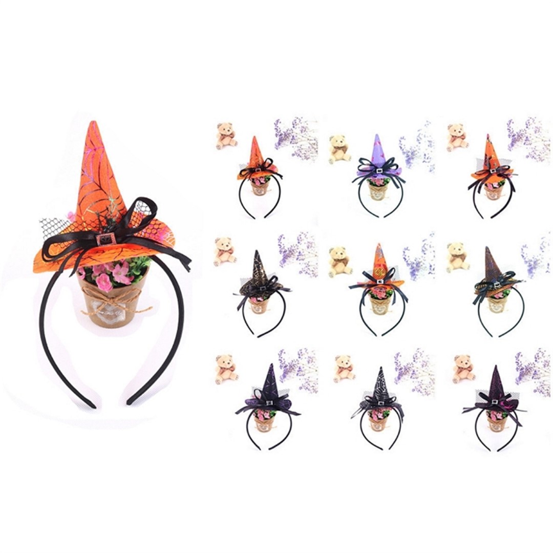 Halloween Witch Feather Hat Headband 2